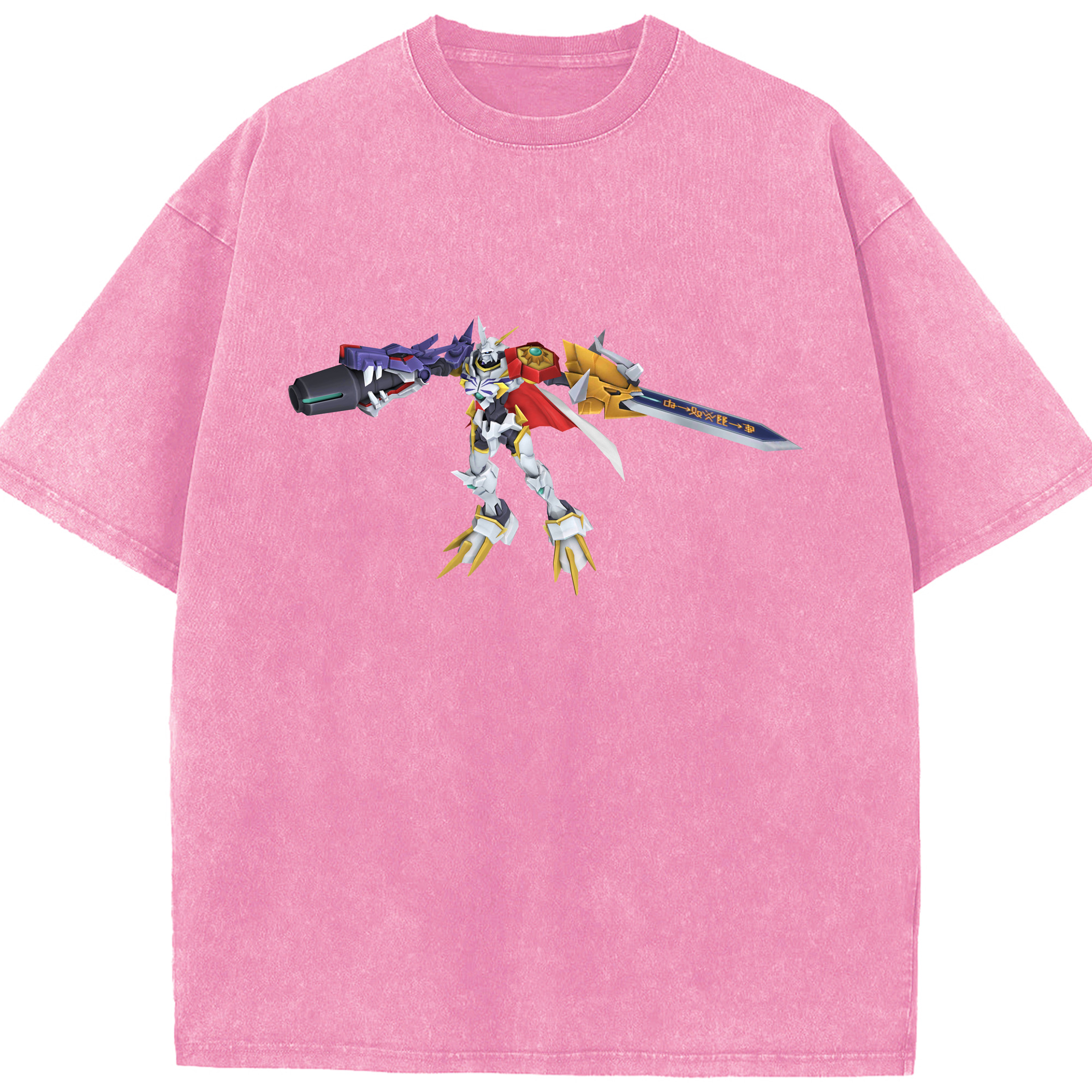 （画像用） Digimon デジタルモンスター/デジモン 綿100% ヴィンテージ風 半袖Tシャツ（フロントプリント）